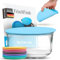 FRISCHFRESH, 16cm, Blau, Topfdeckel, Frischhaltedeckel für Töpfe, Schüsseln, Pfannen, Luft- und Lichtdicht, platzsparend, lange Haltbarkeit, Lebensmittelschutz, Untersetzer, Kochen, Camping, Büro