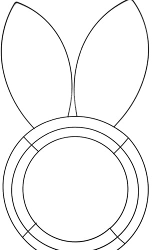 Metallring Hase Dekoring, Metallringe zum Basteln, Cartoon Draht Kranz Ringe Draht Kranz Rahmen, Osterkranz Haustür, Hasenkränze Frühlingsdeko Osterdeko Osterhase für Türkranz, Bastelkranz (Hase)