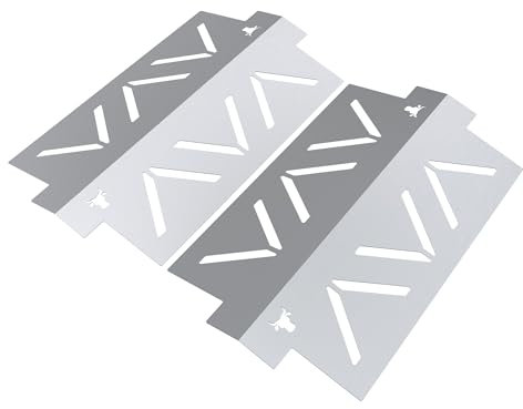 tuning-art HR-06 Gasgrill Hitzereflektor kompatibel mit Weber Spirit 300er Serie | Edelstahl | Hitzesteigerung | Gasverbrauch verringern | Passgenau | Bullendesign, Farbe:2er Set Matt Bulle