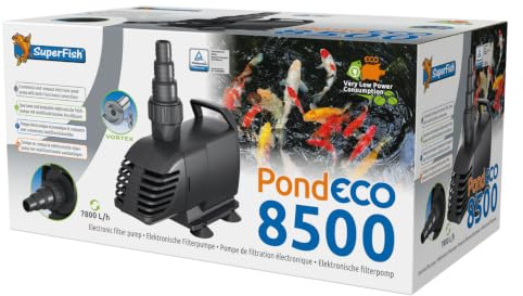 Superfish Eco Pond Pump 8500 7,800 L/h Flow Low Energy Water Feature Pump