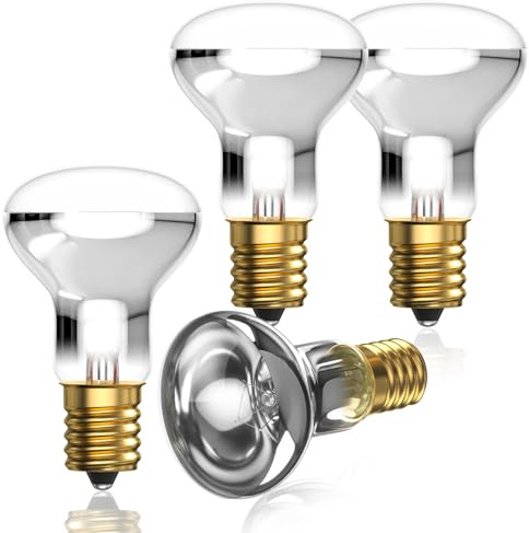 Bonlux E14 R39 42W Lavalampe Glühbirne AC 230V Lava Lampe Warmweiß 2700-2800K Reflektorlampe Dimmbar, E14 Schraube SES Sockel für Lavalampen, 42 Watt R39 Lava Birne (4-Stück)