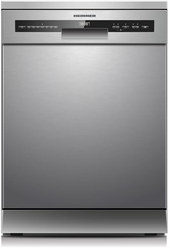 Heinner Geschirrspüler 60 cm freistehend, 14 Maßgedecke, 7 Programme inkl. ECO, Hygiene 70°C & Auto-Türöffnung, Startzeitvorwahl 1-24h, Anthrazit Inox, 5 Jahre Garantie, HDW-FSM60714AXD+++