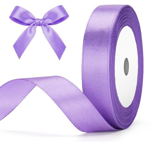 G2PLUS Hellviolett Satinband 20mm: Dekoration Geschenkband, 22m Schleifenband zum Bastel, Dekoband für Geschenkverpackung, Dekoration