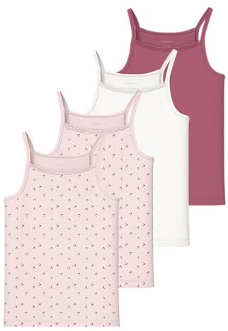 NAME IT Mädchen Nkfstrap Top 4p AOP Noos Nkfstrap Top 4P AOP Noos (4er Pack)