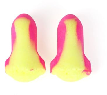 100 Pairs Disposable Foam Earplugs, High Visibility Yellow Noise Reduction for Construction, Shooting, Industrial Work & Concerts