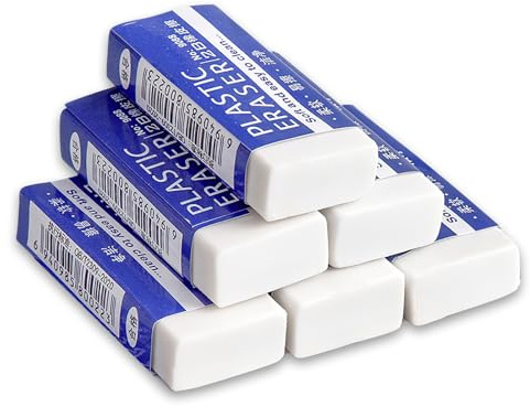 6 Stück Bleistift Radiergummi Kinder, Radierer WeißE Bulk, Kunst Radiergummi Weich, Radiergummis, Zeichnung Skizzieren Adierer FüR Kinder KüNstler, BüRo Schule Essentials, Eraser