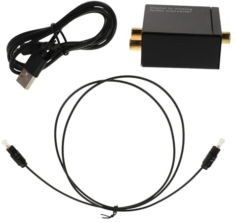Homoyoyo Audio Adapter mit Optischem Eingang Tragbarer Digital Analog Robustes Design Geeignet für Tv Wohnmobil und Vielseitige Anwendungen