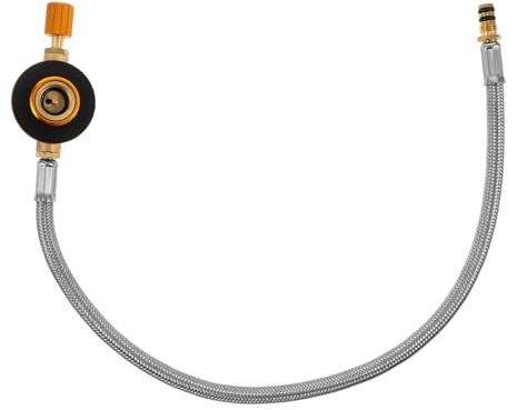 Mikikit Manguera de Gas para Parrilla y Camping 35 Cm Extensión Flexible Resistente para Conexión Rápida Propano Barbacoa Uso Exterior Hogar
