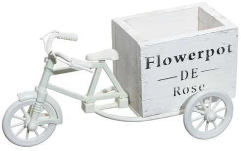TOBBOMEY Fahrrad Blumenständer Stabiles Pflanzgefäß für Desktop Dekoration Langlebiges Design als für Freunde und Familie Vielseitig Nutzbar für Sukkulenten und Blumen