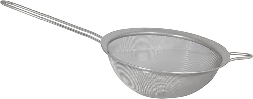 wenco Küchensieb- Durchmesser: 20 cm, aus rostfreiem Edelstahl, feines Gourmet-Sieb, langlebig und spülmaschinengeeignet, silberfarbig, vielseitiger Küchensieb für Sieben und Abseihen