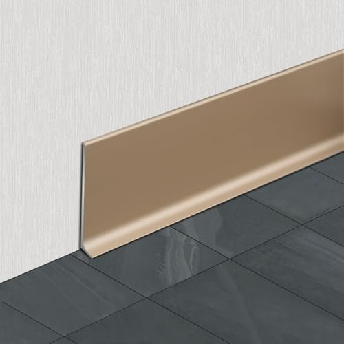 plinthe adhesive Moulure de plinthe murale robuste, moulure de plinthe en aluminium pour laboratoire/sous-sol, couvre-plinthe pour salon/chambre(B,1PC 10cm/4in)