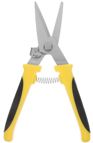COLLBATH Tijeras de Acero Inoxidable para Cortar Chapa y Alambre Diseño Ergonómico Antideslizante Hoja Angular Pequeña para Materiales Duros Mango Reforzado con Molde Integral Tijeras