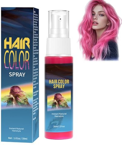 Washable Temporary Hair Color Spray,Temporary Vibrant Colored Hair Dye, Instant Styling Cosplay, Parties & Prom Easy Wash-Out, For Halloween, Costume, Party Makeup (Pink)