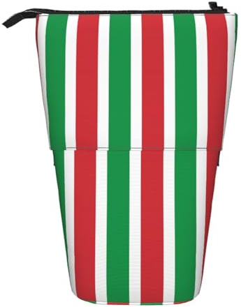 ASFgda Cute Standing Italy Flag Print Pencil Case Pen Holder,Telescopic Pencil Bag for School Office Supplies