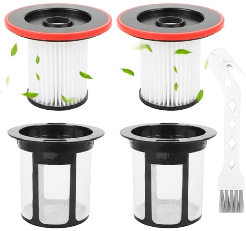 2 stycken ersättningsfilter och dammsugarfilter kompatibla med Bosch Unlimited serie 6 dammsugare, BKS611MTB, BCS612KA2, BCS611AM, BCS61113, BBS612PCK med rengöringsborste, för dammsugarreservdelar