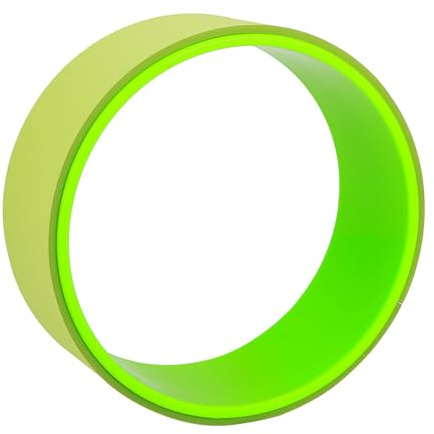 Rueda de Yoga Rueda de Equilibrio Estiramiento Círculo Curvado Respetuoso con el Medio Ambiente Soporte de Alta Densidad para Yoga Ejercicio físico Verde Rosa 31 cm (Verde)