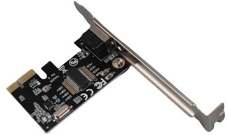 Bewinner Tarjeta de Red PCIe Gigabit Ethernet, Adaptador LAN PCI Express 10/100/1000Mbps con Chip RTL8111L, Negociación Automática para PC de Escritorio, Servidor