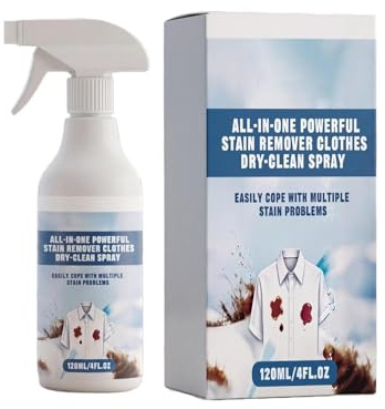 Fläckborttagningsspray för tvätt och textilvård, Mångsidig kraftfull skonsam mild samt skadefri, Tygsköljmedel Emulgeringsspray, för Läppstiftsmärken Hemtvätt Mattor