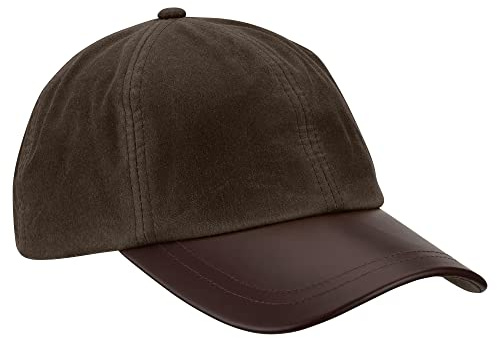 Romneys Wachscap | aus 100% gewachster Baumwolle, Wind und wasserdicht | Farbe: Braun | One Size