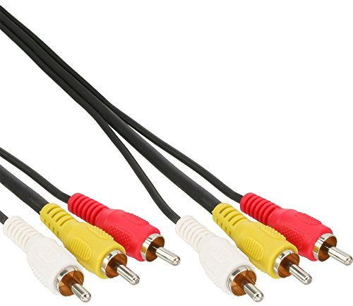 InLine 89610 câble video composite 10 m 3 x RCA Noir