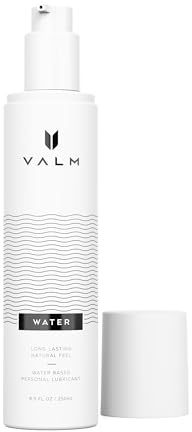 Valm Water Based Lube, Natural-Feel Personal Lubricant, Toy-Safe, 8.5 Fl Oz