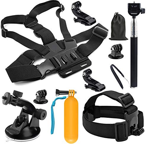 SHOOT 10-In-1 Accessory Kit for GoPro Accessories,Action Camera Accessories for GoPro Hero 13 12 11 10 9 8 7 6 5 4 3+ 3 Hero Session 5 Black AKASO EK7000 Apeman SJ4000 5000 6000 DBPOWER AKASO