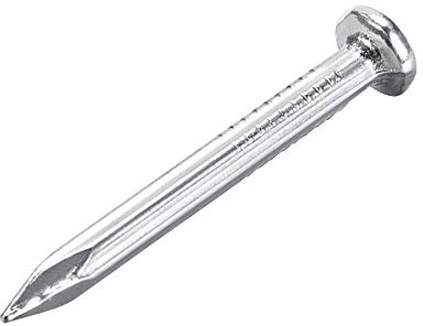 sourcing map Clous Carbone Acier Pointe Mur Ciment Quincaillerie Clou 30mm(1.2) 3mm Tige Diamètre 100pcs