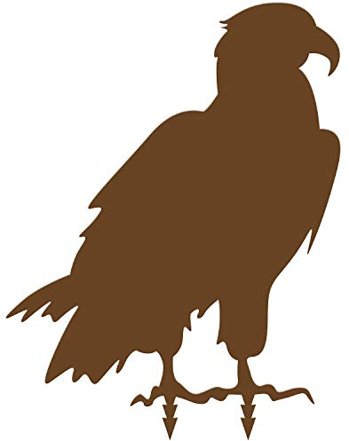 Bellissa Diverse Deko Rost-Figuren Tiere – Lebensgroße Dekotiere Gartenstecker Zaun Corten Edelrost Adler 50 x 40 x 0,2 cm