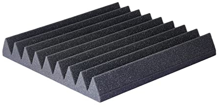 Pro Acoustic AFW305 Sound Proofing Panels – 12-Pcs Pack Acoustic Foam Panels – Soundproofing Acoustic Panels for Studio, Home, Cinema – Fireproof Noise-Cancelling Foam Wedges – 305 x 305 x 45mm