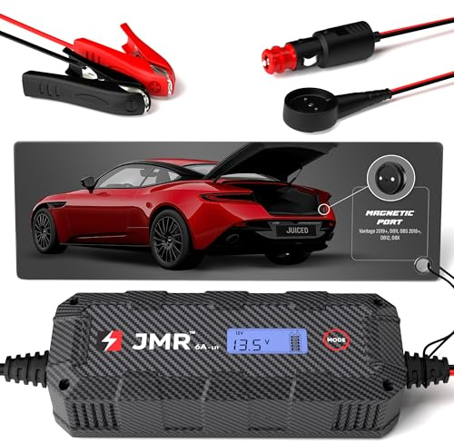 JMR Batterieladegerät für Aston Martin DB11 DBX Vantage DBS DB12 Autobatterie Ladegerät Erhaltungsladegerät Akkuladegerät Erhaltungsgerät Auflader (Magnetischer Anschluss, Lithium-Modus hinzufügen)