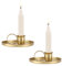 Beufee Candelabro cónico de Metal de 2 Piezas, candelabro de Hierro Retro, candelabro cónico con Mango, candelabro de Emergencia en Forma de Cono pequeño