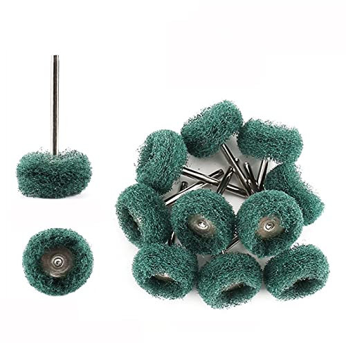 50pcs 1 '' Spazzola Abrasiva Per Lucidatura Spazzola Per Smerigliatura Tampone Per Smerigliatura Fibra Di Nylon Lavorazione Dei Metalli Testa Di Levigatura Per Utensile,150 Grana 50 Pz
