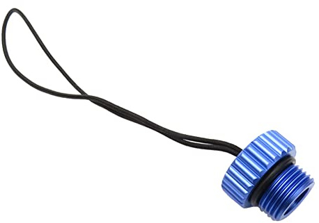 POOSR Tauchen DIN Flaschenventil Gewindedeckel 5/8-14NPS Staubkappe Staubstopfenschutz Tankregler Schutzabdeckung Blau