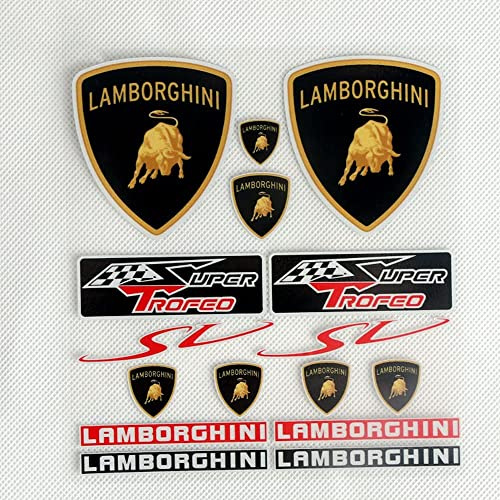 VIYOLI Emblema Adhesivo, para Lamborghini Calcomanías Insignia Coche Calcomanía Decoración Estilo Accesorios externos,B