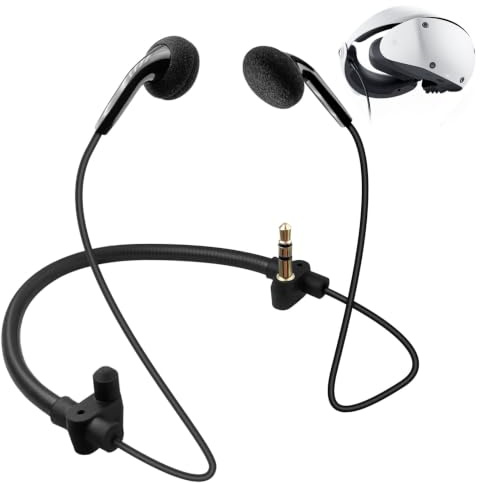 sciuU Gaming Ohrhörer kompatibel mit PlayStation PS5 VR2 | Ersatz Stereo Ohrstöpsel Kopfhörer kompatibel mit Sony PS5 PS VR 2 Headset