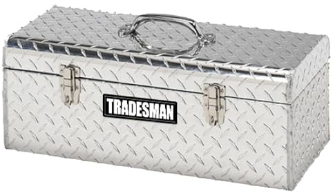 Tradesman Lund 5124T 24-Inch Aluminum Handheld Tool Box, Diamond Plated, Silver