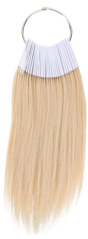 Angoily Palette De Couleur De Cheveux Naturels Réels 30 Échantillons Avec Anneau Pvc Blanc Échantillons De Cheveux Pour Coiffeurs Facile À Teindre Boucler Lisser Et Couper