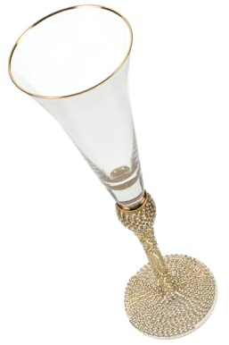 JEWEDECO Copas De Champán Copas De Alta Vajilla Elegante Para Fiestas Vidrio Fácil De Limpiar