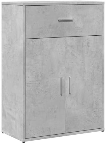 HETFTJN Spind Flur Möbel Küchenschrank Buffetschrank Küche - Sideboard Betongrau 60x30x84 cm Holzwerkstoff für Wohnzimmer Flur Büro Küche