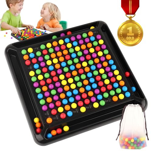 TINGTING Intellektuelles Schachbrett Doppelduell | 168 Stück Rainbow Ball Strategiespiel | Großes Familienspiel für Kinder & Erwachsene | Förderung von Kreativität & Strategischem Denken