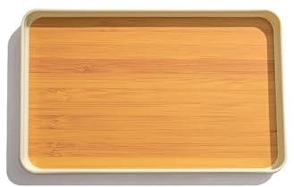 GLigeT Serviertablett Haushalt Dim Sum Tablett Rechteckige Kommerzielle Abendessen Platte Nachahmung Holzmaserung Backen Grill Platte Party Kuchen Saft Tablett Tablett Serviertablett