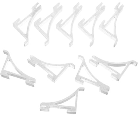 HOMSFOU 10pcs Refrigerator Clip Hooks in Silver Aluminium Alloy, Sturdy Fridge Accessories Firm Material and High Weight Capacity, for Rv Fridge and Cabinet Shelf Support in Storage