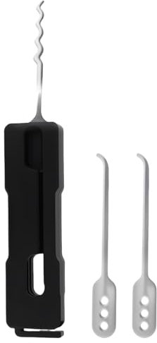 Lockpicking Set, Tragbares Klappschloss Dietrich-Set aus Edelstahl für Anfänger und Profis, Türöffnungswerkzeug, Schwarz, 1 Satz