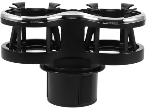 FUNOMOCYA Portavasos para Coche Abs Negro Doble Orificio Soporte para Bebidas para Automóviles y Camiones Soporte para Tazas De Refresco