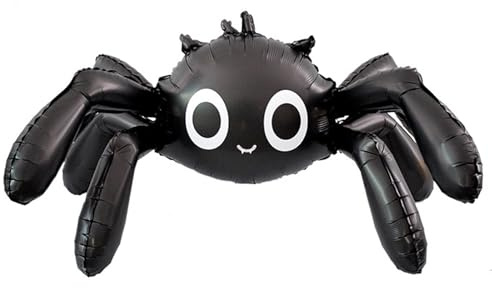 XXL Halloween Spinnen Folienballon Stehend 150×65cm,Halloween Deko Luftballons Groß,Spinnen Stehender Ballon Halloweene Geschenk,Spinne Deko Halloweene Luftballon Decoration, Horror Deko Party Balloon