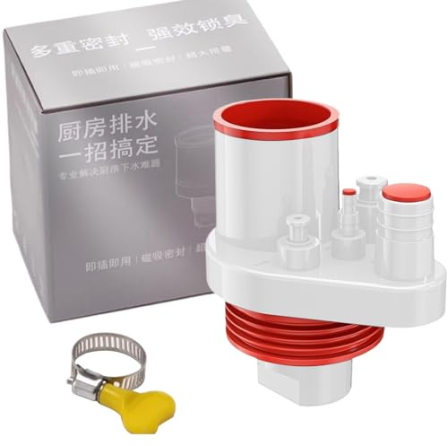 Tubo Di Scarico Per Lavello Cucina | Kit Sostituzione Tubazione Scarico,Adattatori Fognari per Bagno Doccia Vasca Pavimento Fossa Biologica Accesso