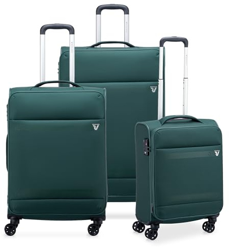 Roncato Jazz 4.0 Set DE VALISES (Grande, Moyenne, Cabine) - Vert Bouteille