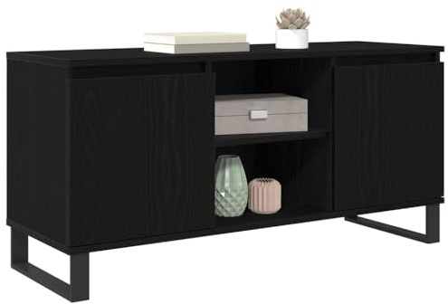 vidaXL TV-Schränk 104 x 35 x 50 cm Schwarz Eichen-Optik Holzwerkstoff