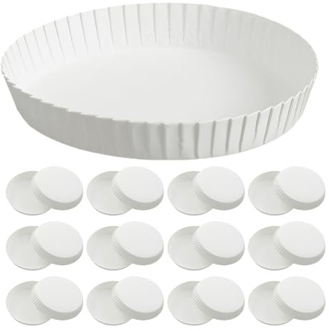 UTHCLO Tapas Desechables de Papel 8 CM para Vasos Calientes 200 Unidades Biodegradable Borde Acanalado Compatibles Vasos de Café Ideales para Bares Restaurantes y Fiestas