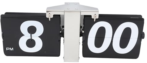 RASTKY Orologio Pieghevole retrò in Acciaio Inossidabile con Numeri Grandi Facile Lettura, Orologio da Scrivania Ribaltabile Automatico Alimentato a Batteria per Soggiorno Camera da Letto, (#3)